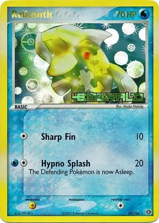 EX Emerald Relicanth #18/106 reverse holo